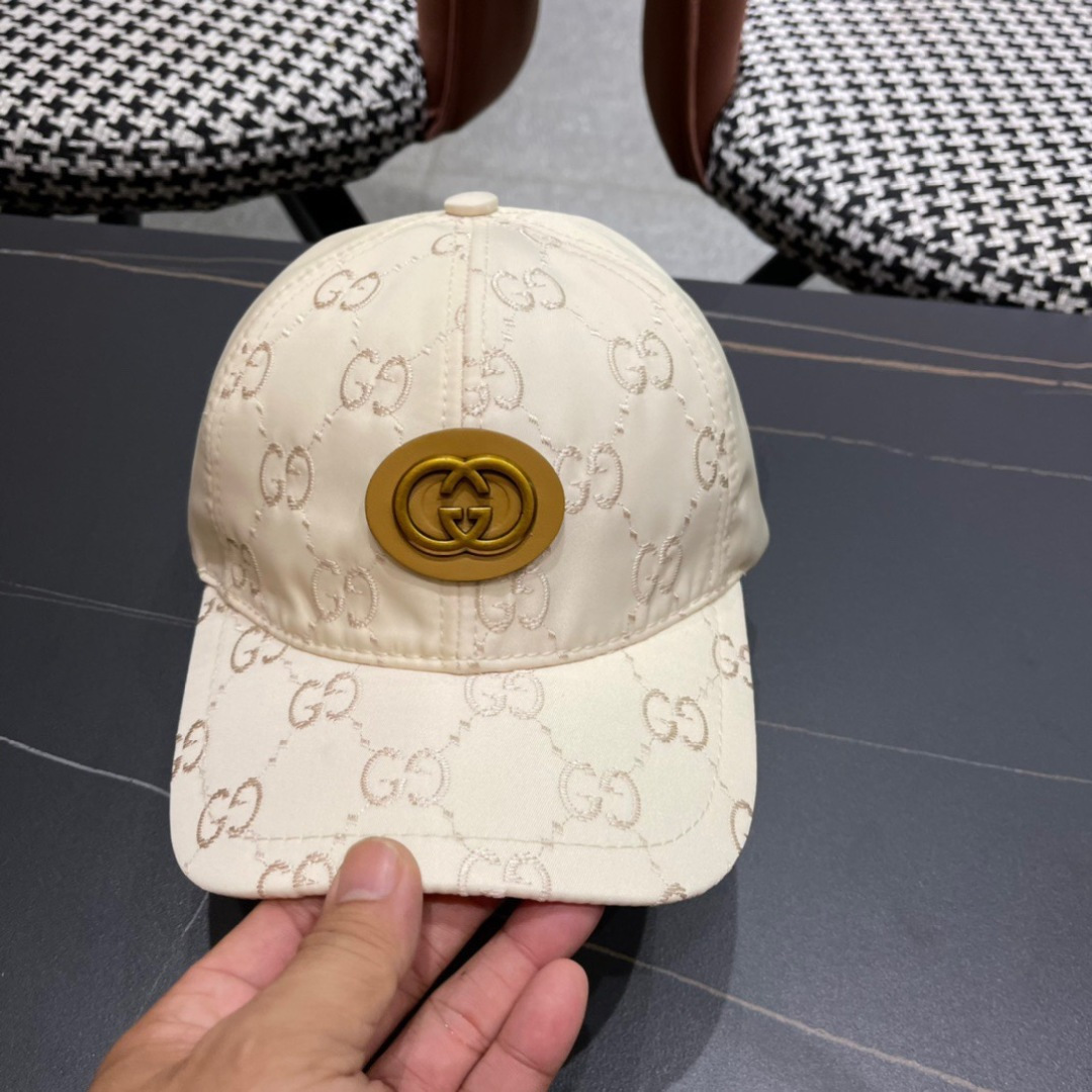 。官网2025新款出货Gucci古奇最新款原单棒球帽， 大双G，专柜11开模订制，基础头围56，贴片可调