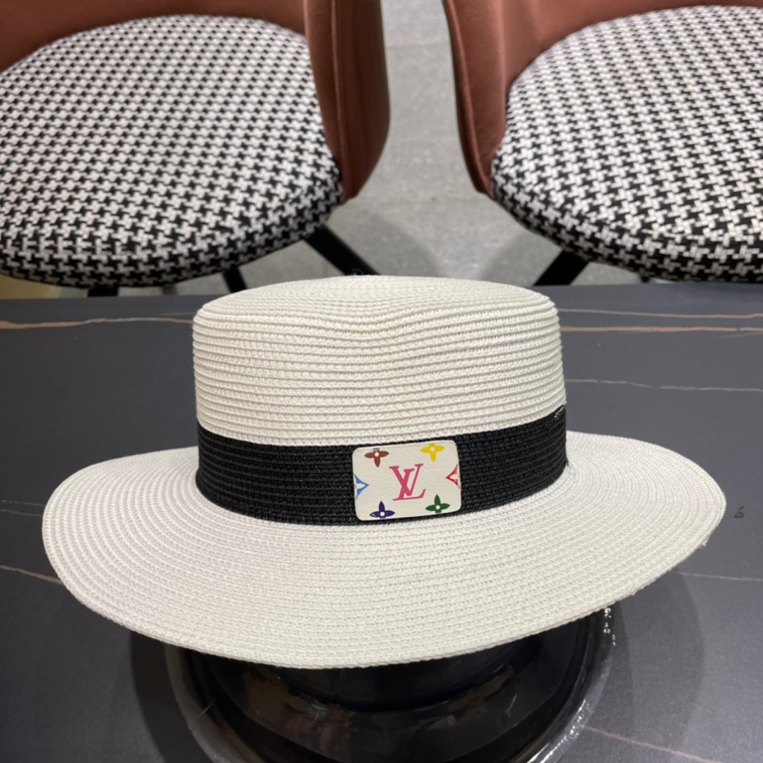  路易威登 LV 草帽,2025新款无数时尚达人必备 细草编织，旅游出街佳选
