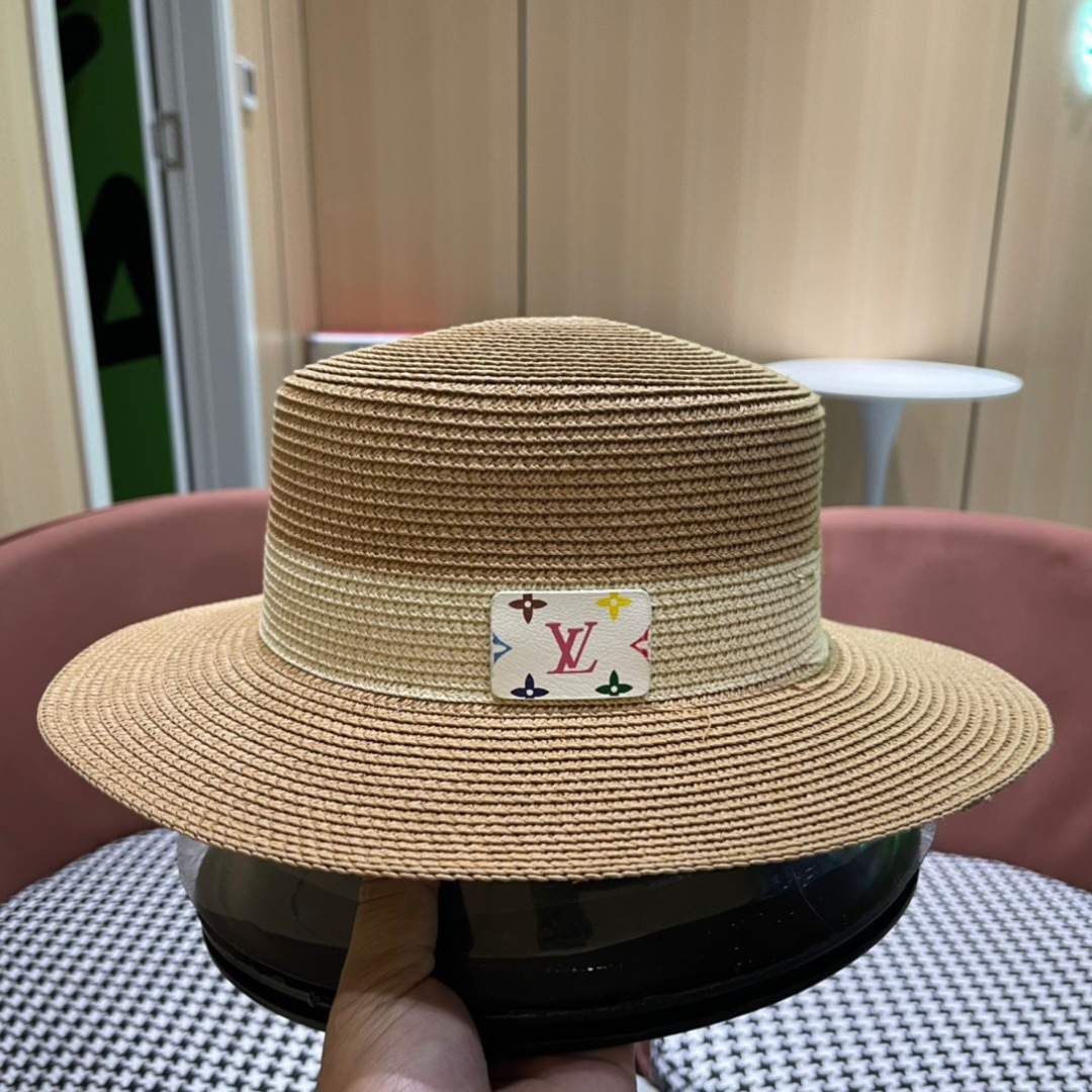  路易威登 LV 草帽,2025新款无数时尚达人必备 细草编织，旅游出街佳选