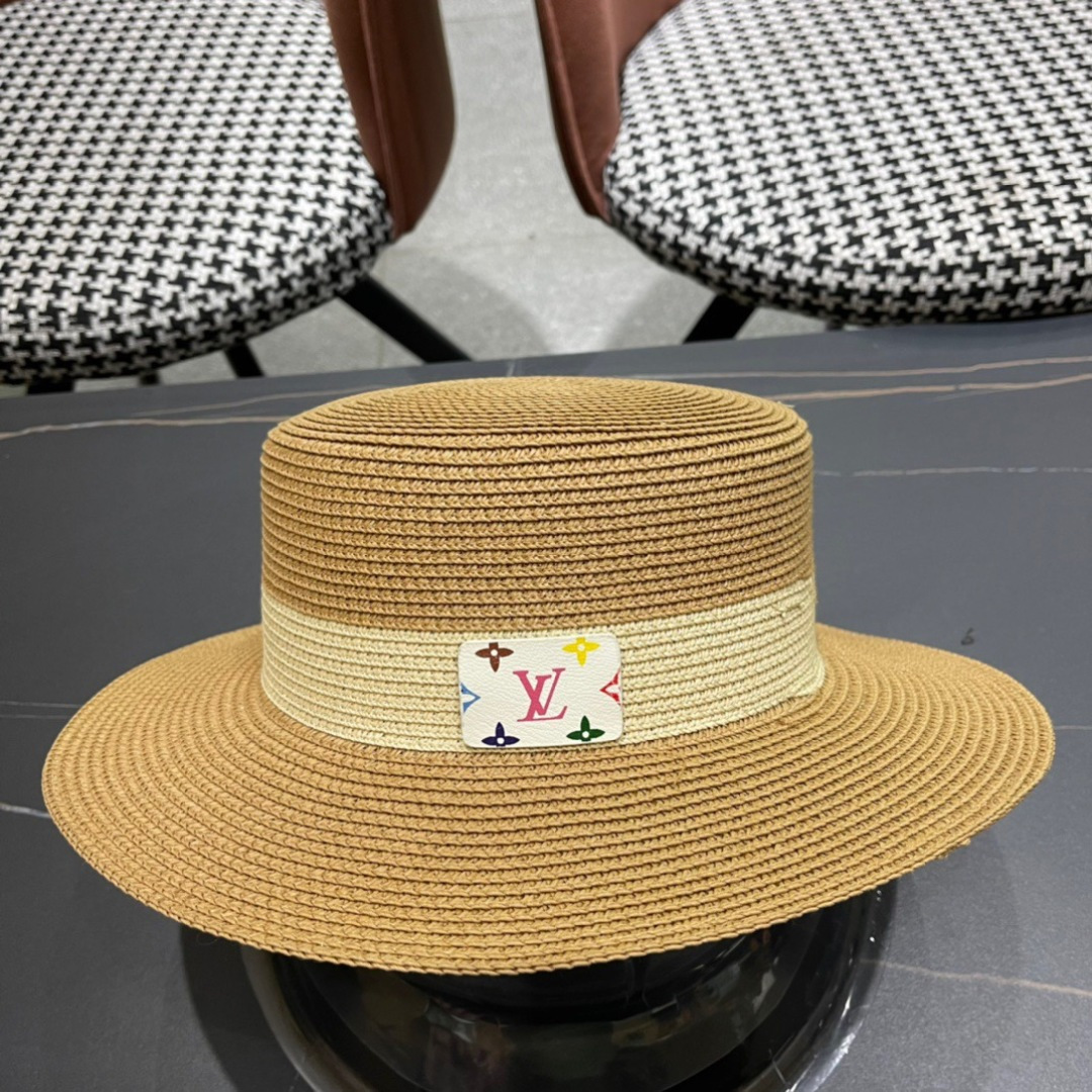  路易威登 LV 草帽,2025新款无数时尚达人必备 细草编织，旅游出街佳选