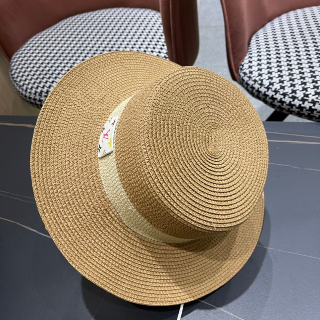  路易威登 LV 草帽,2025新款无数时尚达人必备 细草编织，旅游出街佳选
