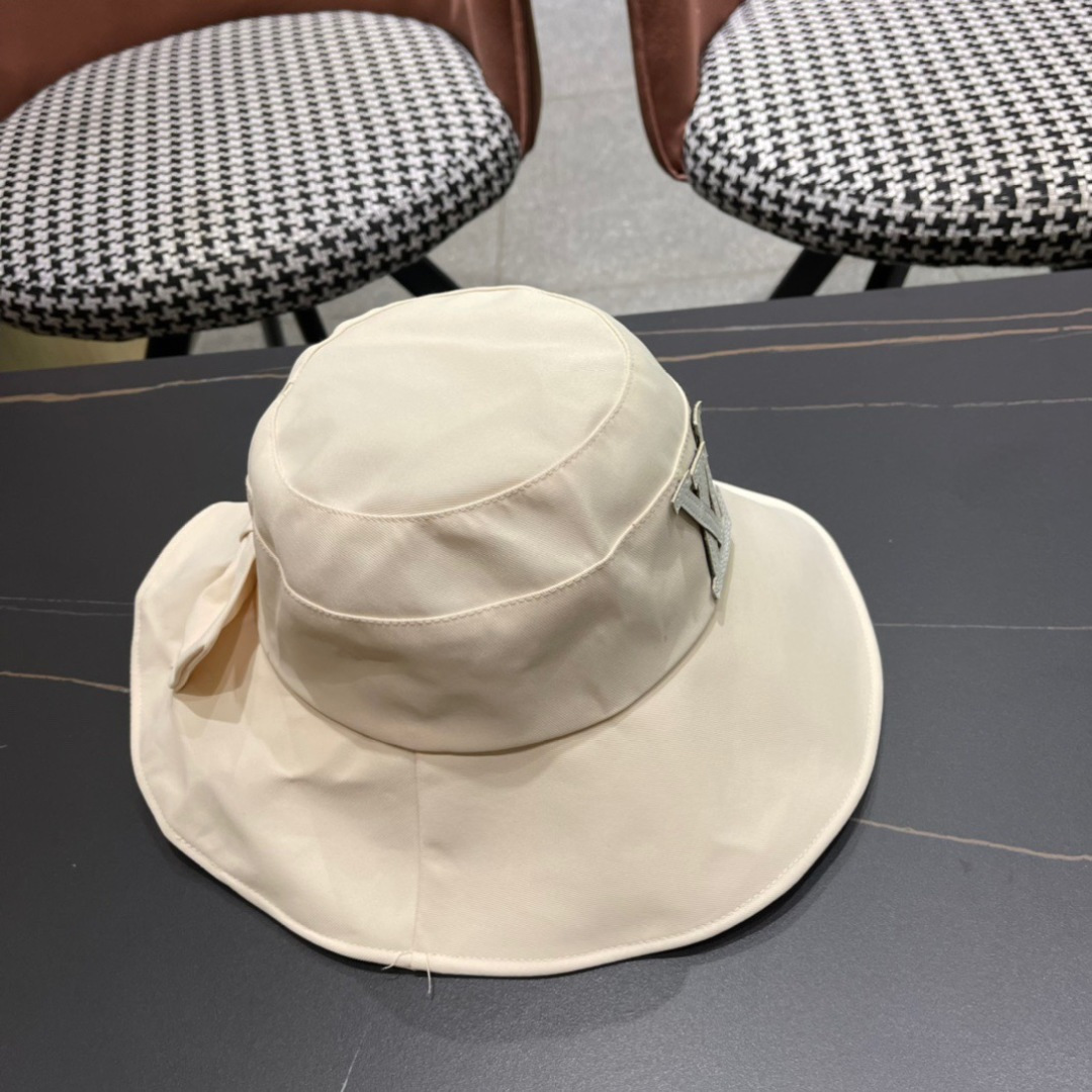 💛【LV路易威登】2025新款蝴蝶结折叠款遮阳渔夫帽～小香风遮阳效果一绝、随意折叠都不会变形