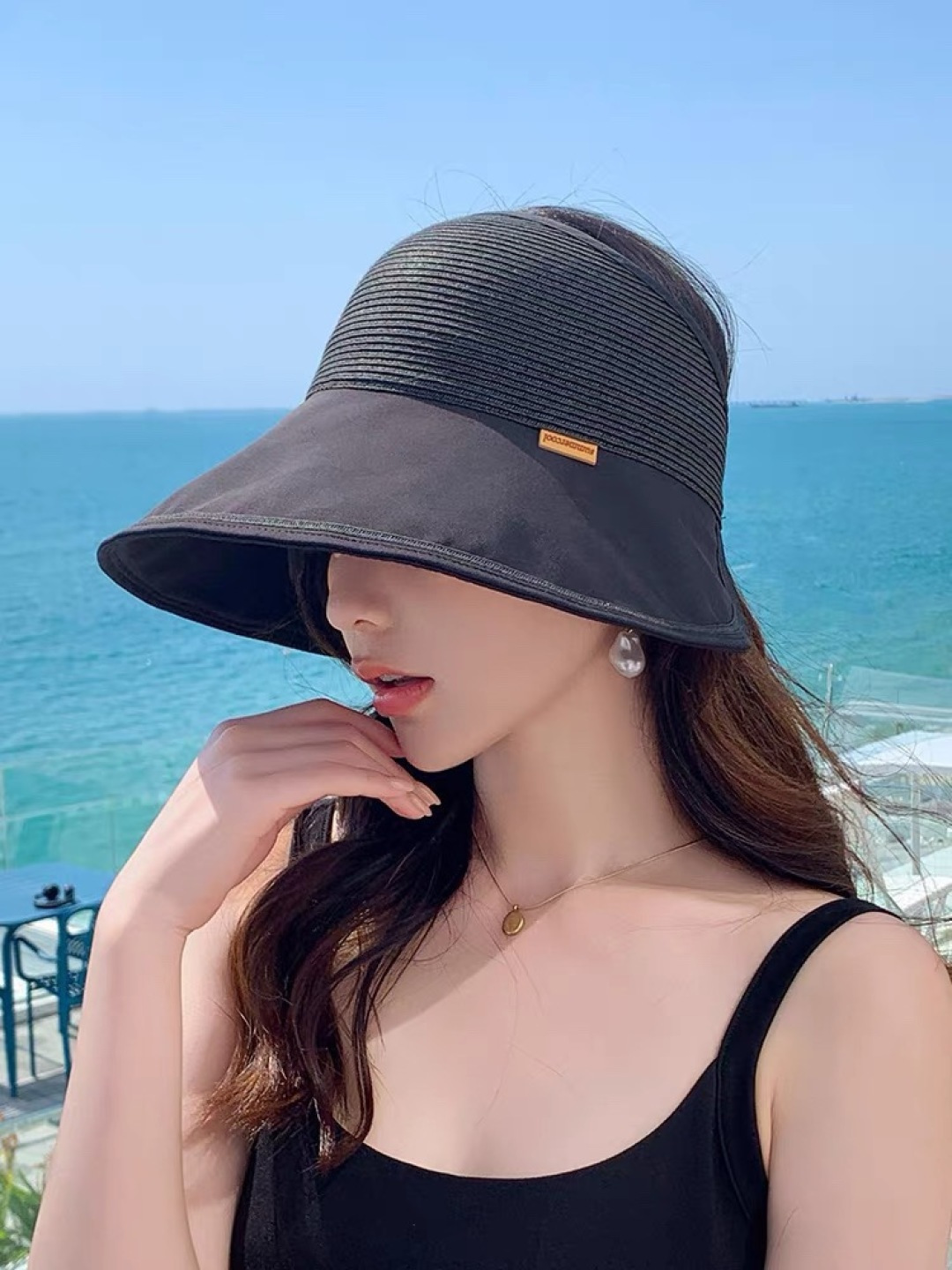 【Chanel香奈儿】2025夏款空顶遮阳渔夫帽🌈 浪漫沙滩款！出街必备