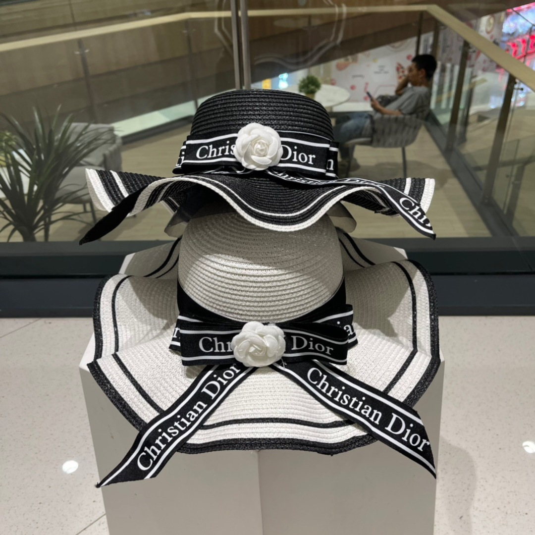 NO:348424,Dior straw hat, celebrity style sun hat, fine straw making, head circumference 57cm hat, straw hat fisherman hat baseball hat, hat, dior, dior, espadrilles, hatsDior迪奥草帽,名媛风遮阳帽,细草制作,头围57cm帽子草帽渔夫帽棒球帽,帽子,dior,dior,espadrilles,hats,hat