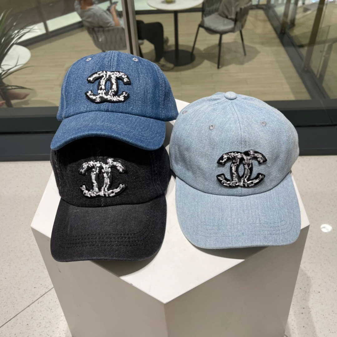  🧢香奈儿chanel，最新牛仔香奈儿棒球帽，立体logo，定制 Logo超美气质🌸