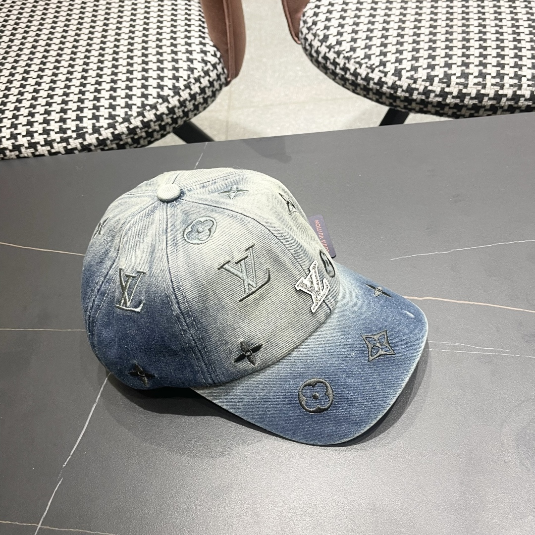 🧢路易威登牛仔棒球帽 LouisVuitton😍2025新款LV棒球帽，重工打造♥️高端大气，百搭款🤗男