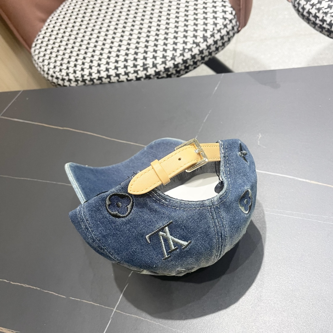 🧢路易威登牛仔棒球帽 LouisVuitton😍2025新款LV棒球帽，重工打造♥️高端大气，百搭款🤗男