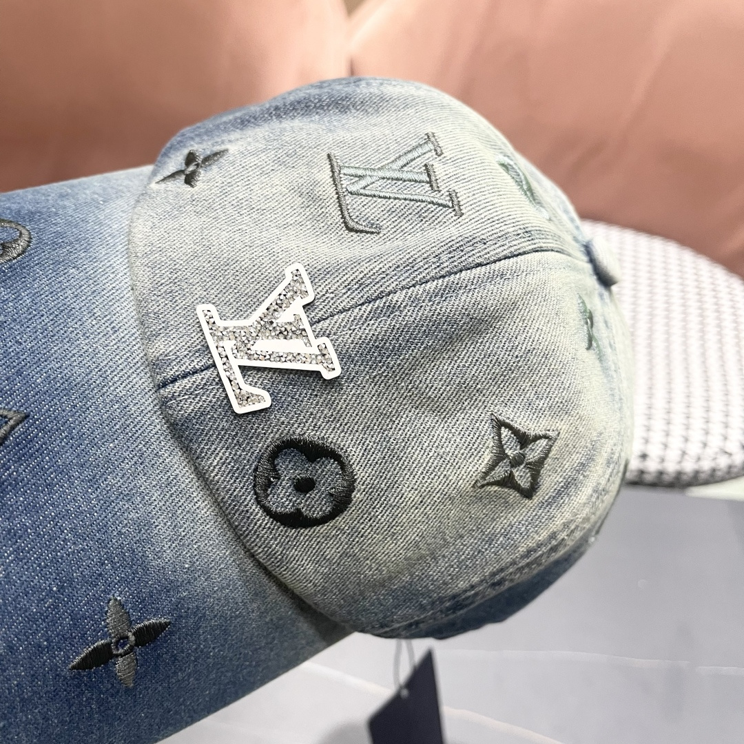 🧢路易威登牛仔棒球帽 LouisVuitton😍2025新款LV棒球帽，重工打造♥️高端大气，百搭款🤗男