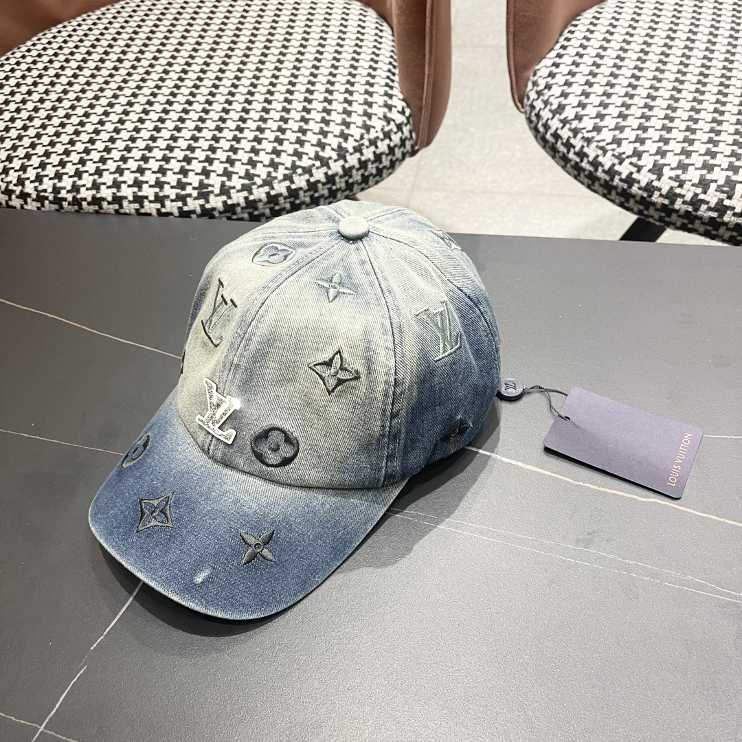 🧢路易威登牛仔棒球帽 LouisVuitton😍2025新款LV棒球帽，重工打造♥️高端大气，百搭款🤗男