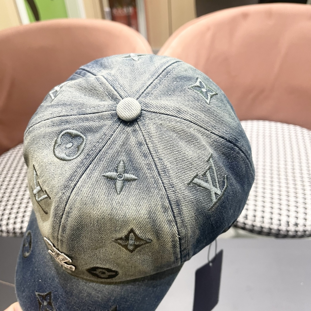 🧢路易威登牛仔棒球帽 LouisVuitton😍2025新款LV棒球帽，重工打造♥️高端大气，百搭款🤗男