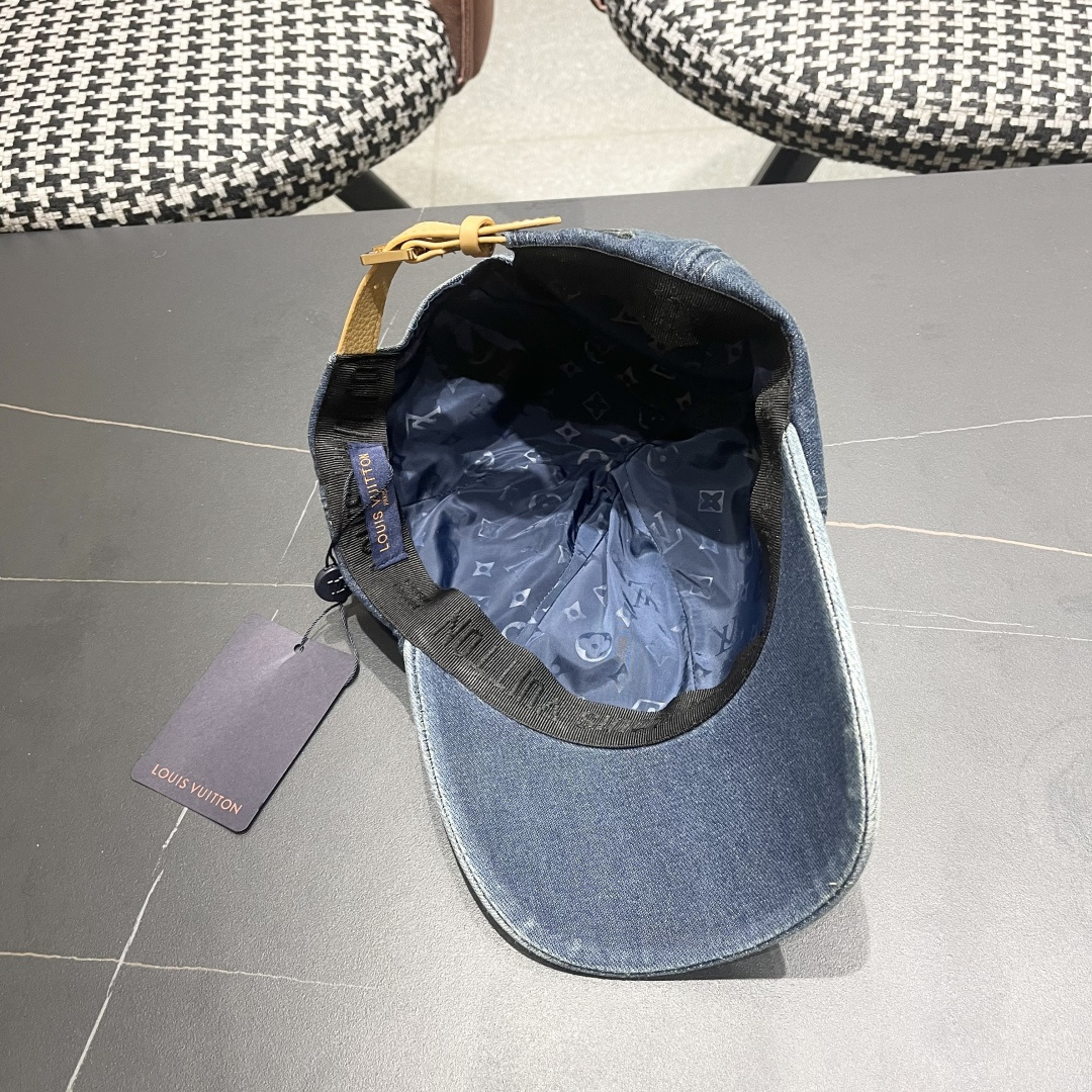 🧢路易威登牛仔棒球帽 LouisVuitton😍2025新款LV棒球帽，重工打造♥️高端大气，百搭款🤗男