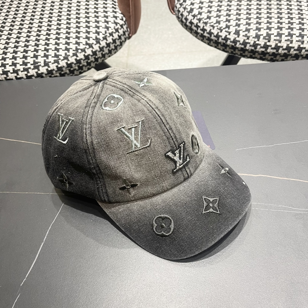 🧢路易威登牛仔棒球帽 LouisVuitton😍2025新款LV棒球帽，重工打造♥️高端大气，百搭款🤗男