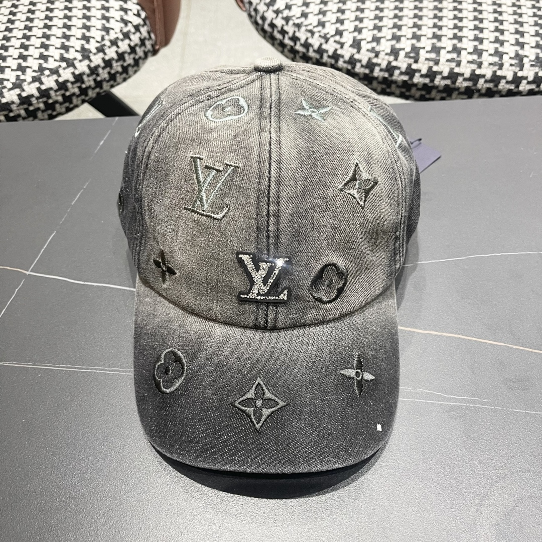 🧢路易威登牛仔棒球帽 LouisVuitton😍2025新款LV棒球帽，重工打造♥️高端大气，百搭款🤗男