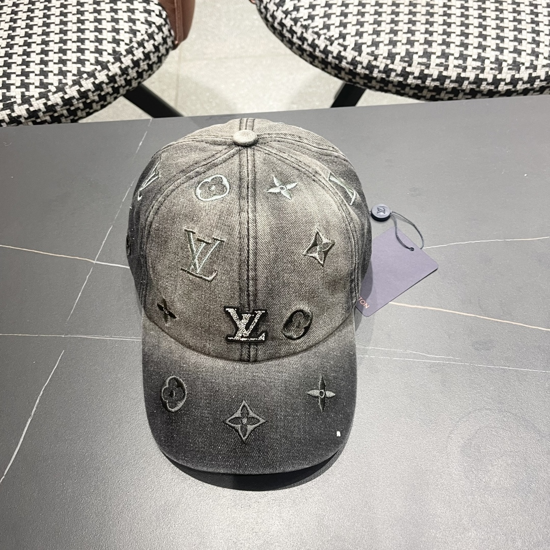 🧢路易威登牛仔棒球帽 LouisVuitton😍2025新款LV棒球帽，重工打造♥️高端大气，百搭款🤗男