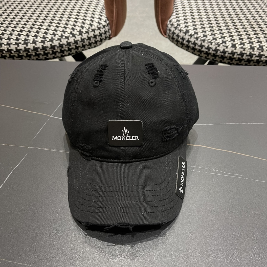  蒙口Moncler🆕2025春款新款个性破洞棒球帽，高品质透气性巨佳，四季佩戴款
男女同款