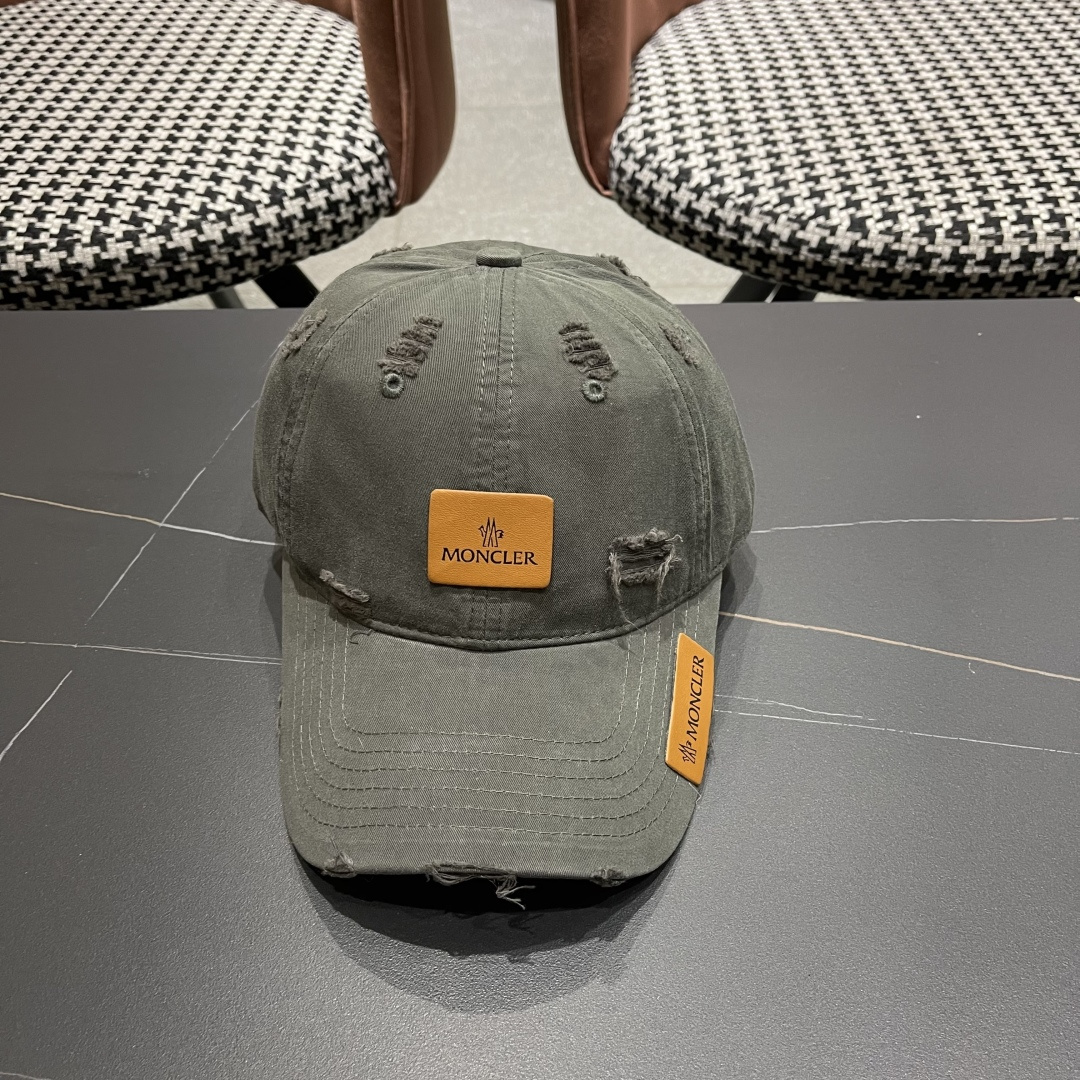  蒙口Moncler🆕2025春款新款个性破洞棒球帽，高品质透气性巨佳，四季佩戴款
男女同款