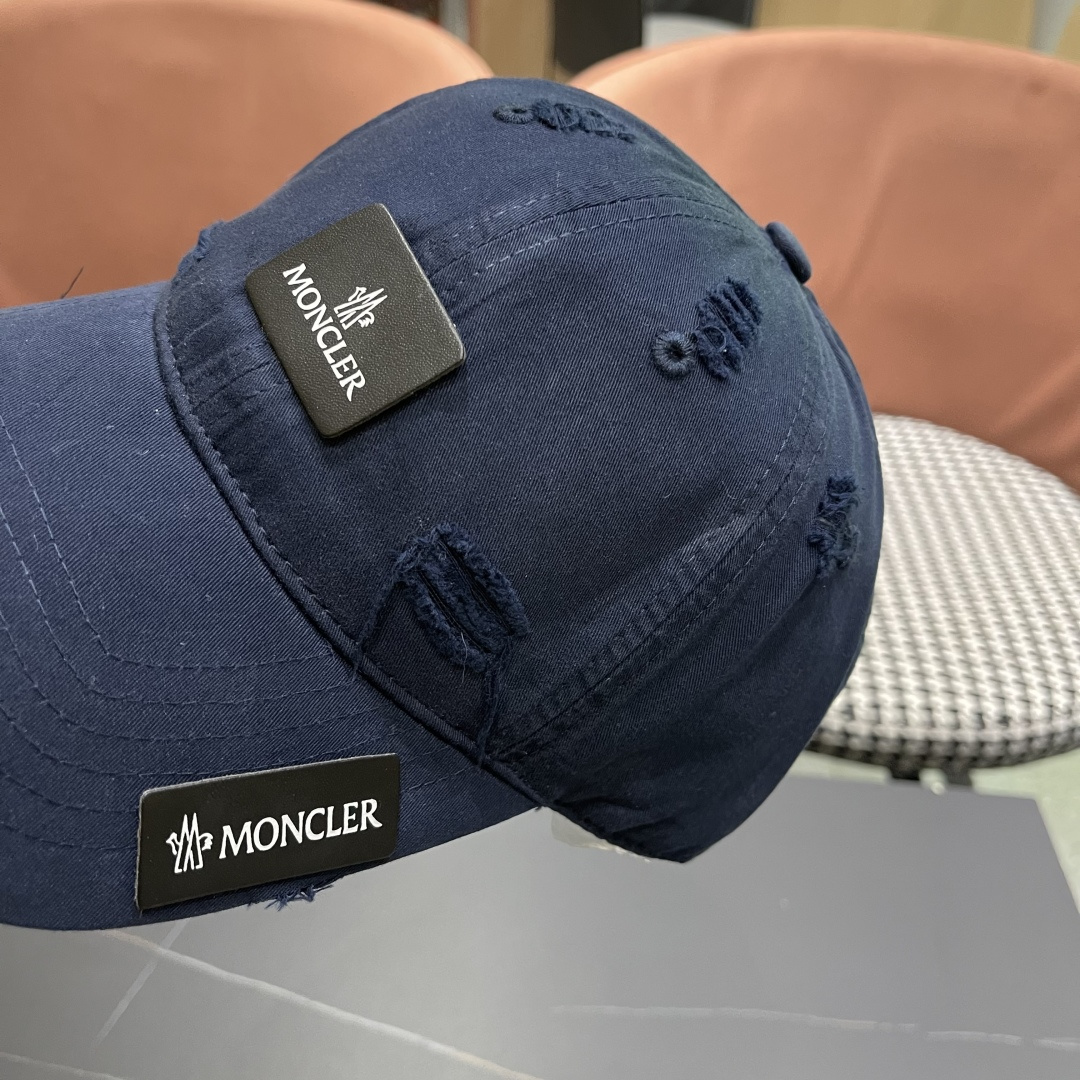  蒙口Moncler🆕2025春款新款个性破洞棒球帽，高品质透气性巨佳，四季佩戴款
男女同款