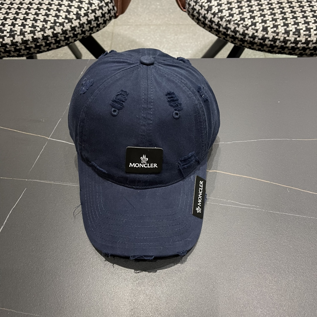  蒙口Moncler🆕2025春款新款个性破洞棒球帽，高品质透气性巨佳，四季佩戴款
男女同款