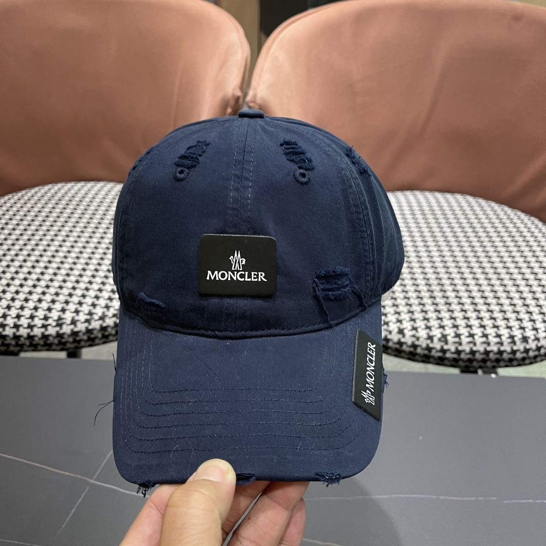  蒙口Moncler🆕2025春款新款个性破洞棒球帽，高品质透气性巨佳，四季佩戴款
男女同款