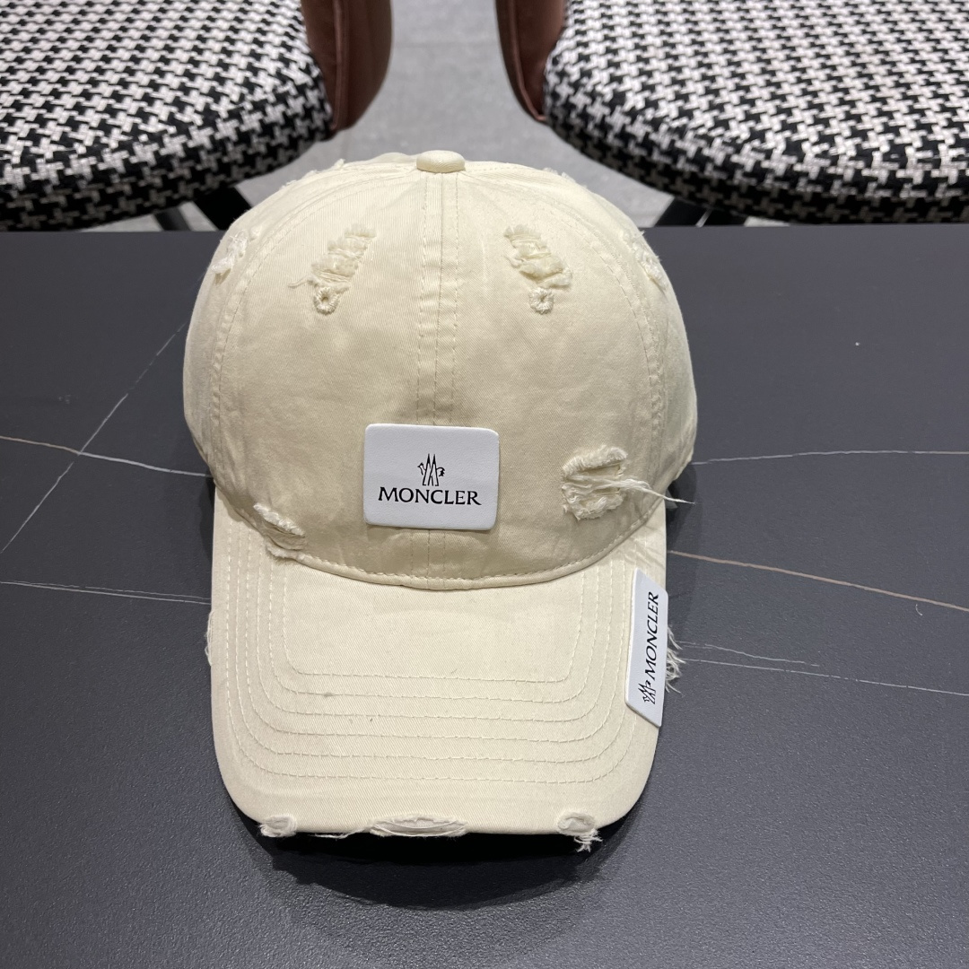  蒙口Moncler🆕2025春款新款个性破洞棒球帽，高品质透气性巨佳，四季佩戴款
男女同款