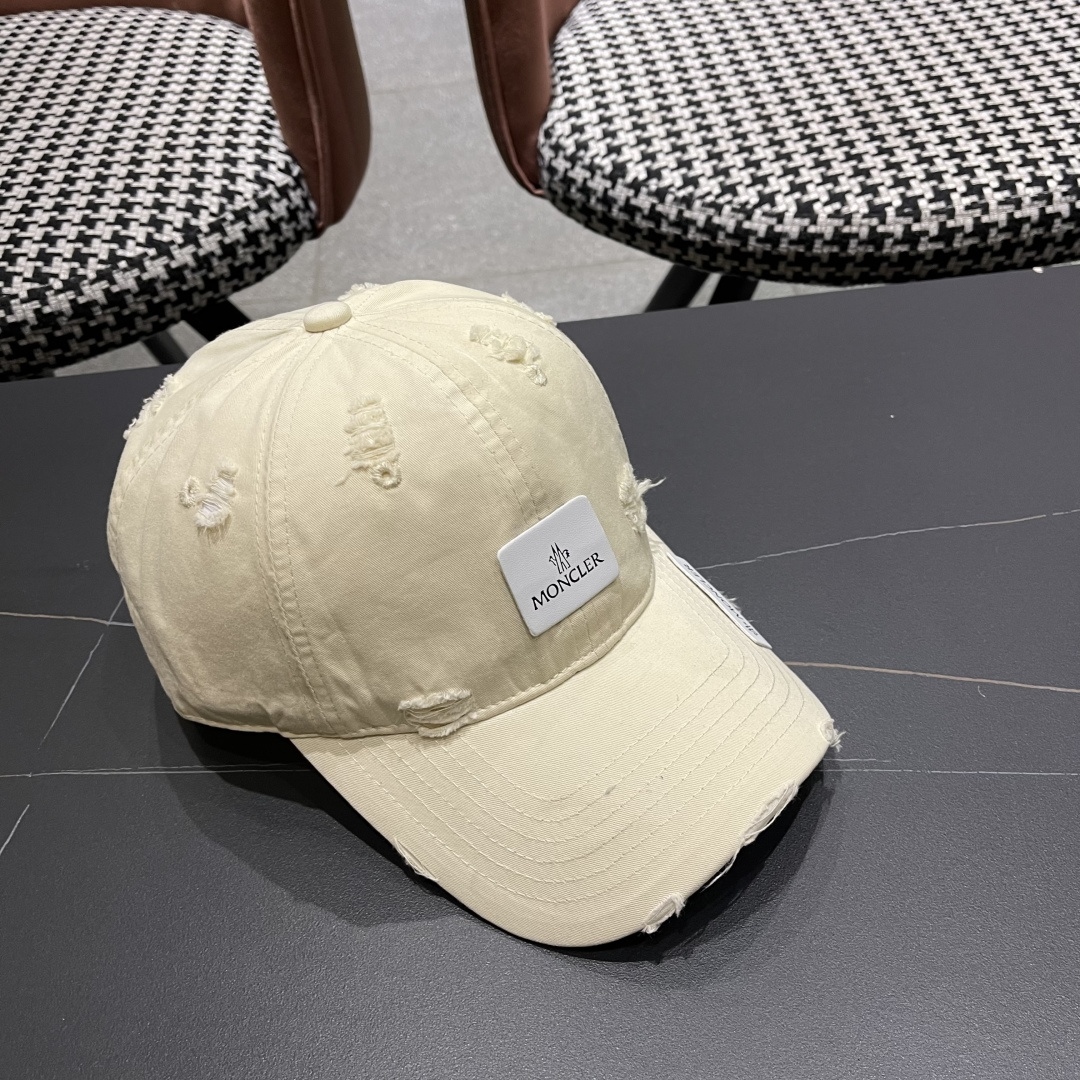  蒙口Moncler🆕2025春款新款个性破洞棒球帽，高品质透气性巨佳，四季佩戴款
男女同款