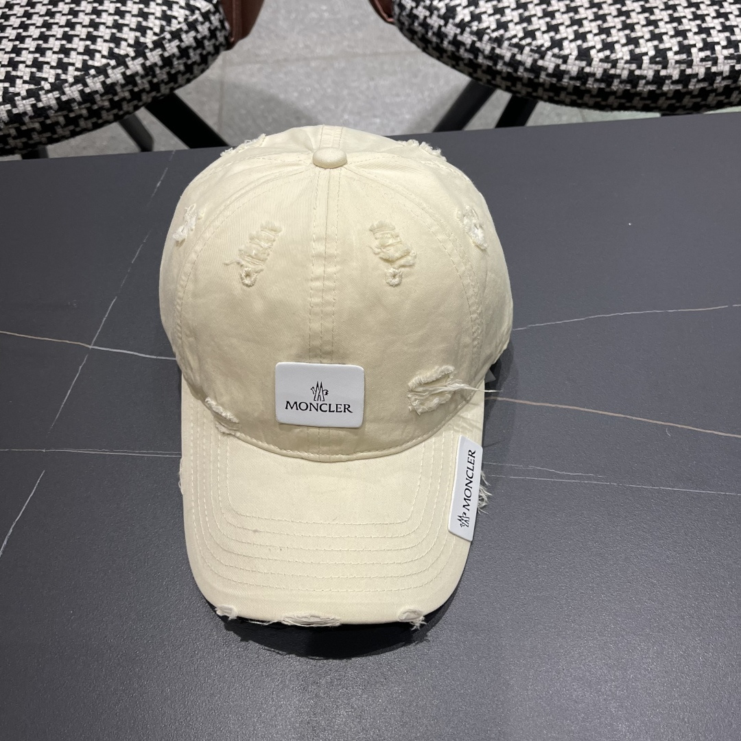  蒙口Moncler🆕2025春款新款个性破洞棒球帽，高品质透气性巨佳，四季佩戴款
男女同款