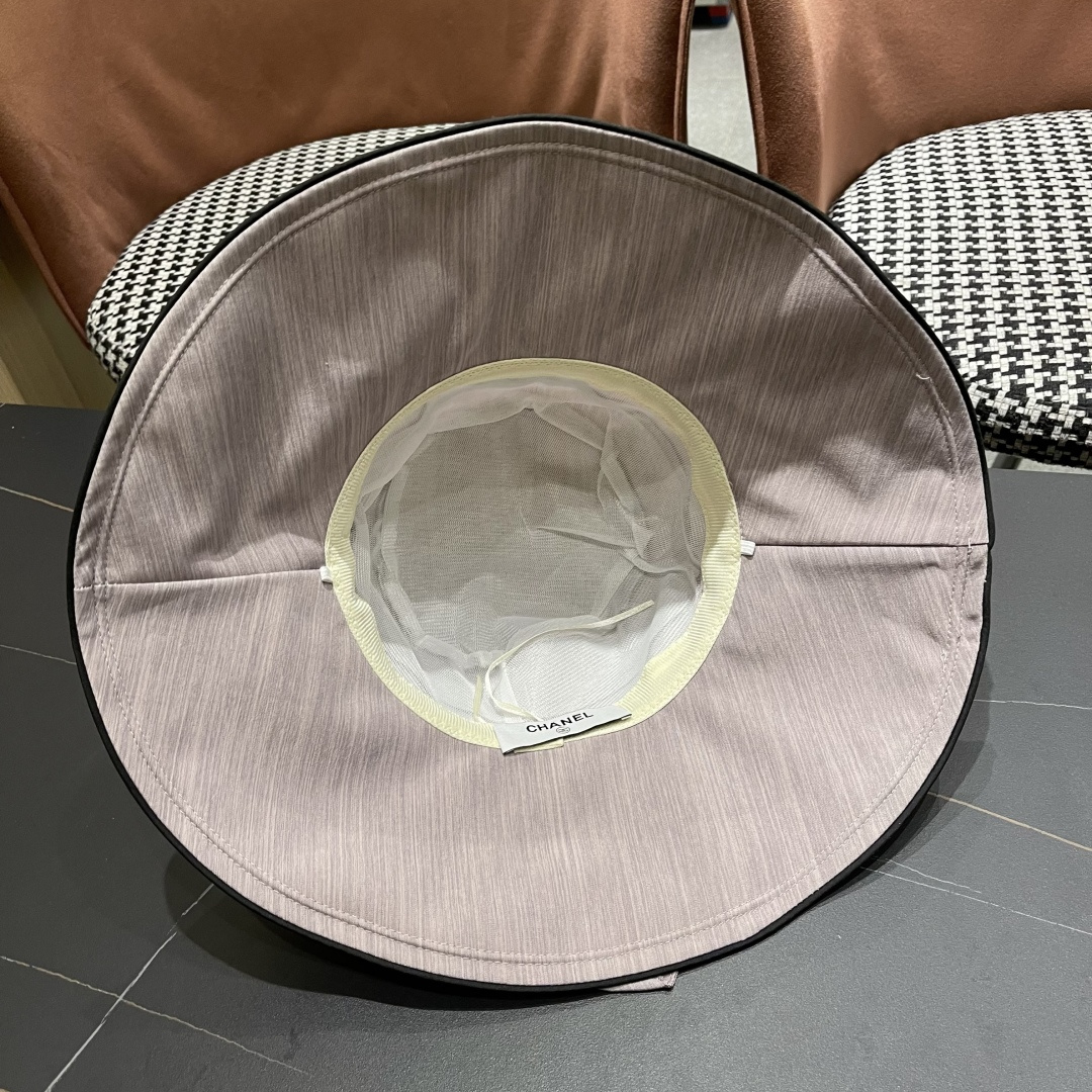 💛【CHANEL香奈儿】2025新款新款韩版蝴蝶结渔夫帽女春夏遮阳盆帽显脸小ins大
檐防晒太阳帽子