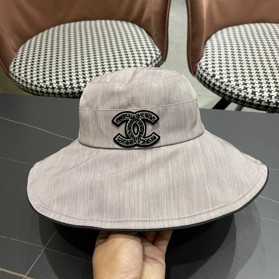 💛【CHANEL香奈儿】2025新款新款韩版蝴蝶结渔夫帽女春夏遮阳盆帽显脸小ins大
檐防晒太阳帽子