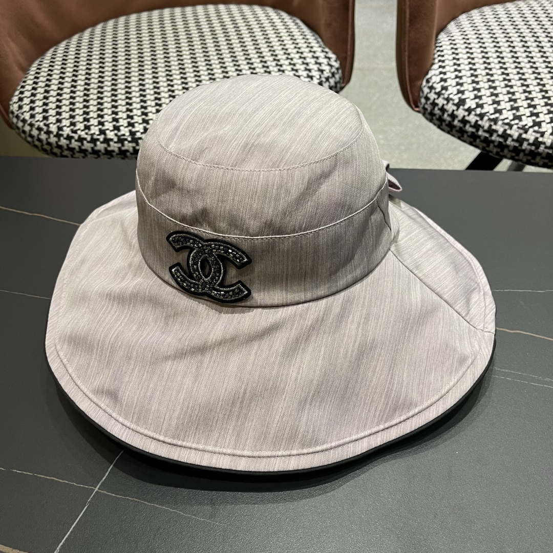 💛【CHANEL香奈儿】2025新款新款韩版蝴蝶结渔夫帽女春夏遮阳盆帽显脸小ins大
檐防晒太阳帽子