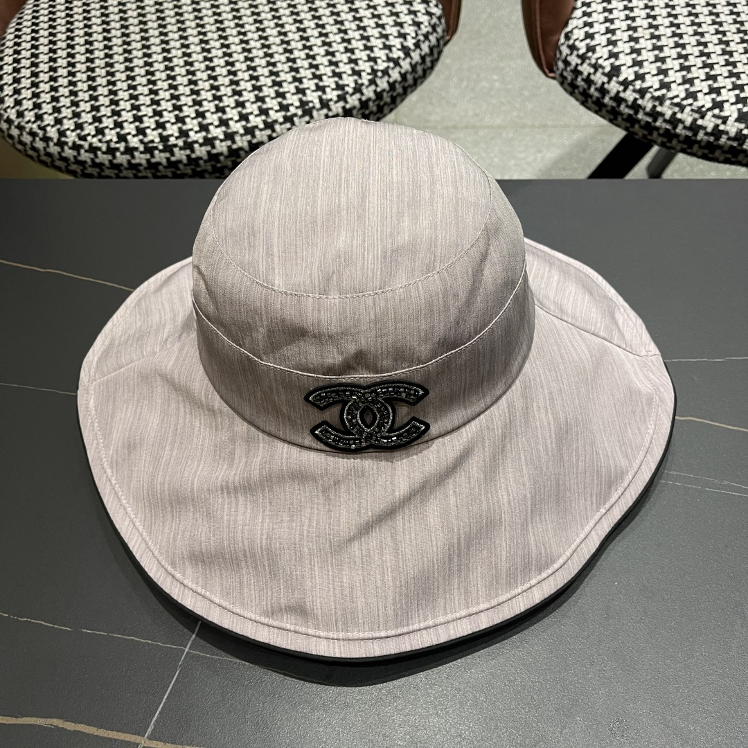 💛【CHANEL香奈儿】2025新款新款韩版蝴蝶结渔夫帽女春夏遮阳盆帽显脸小ins大
檐防晒太阳帽子