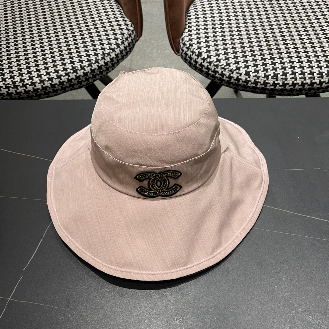 💛【CHANEL香奈儿】2025新款新款韩版蝴蝶结渔夫帽女春夏遮阳盆帽显脸小ins大
檐防晒太阳帽子