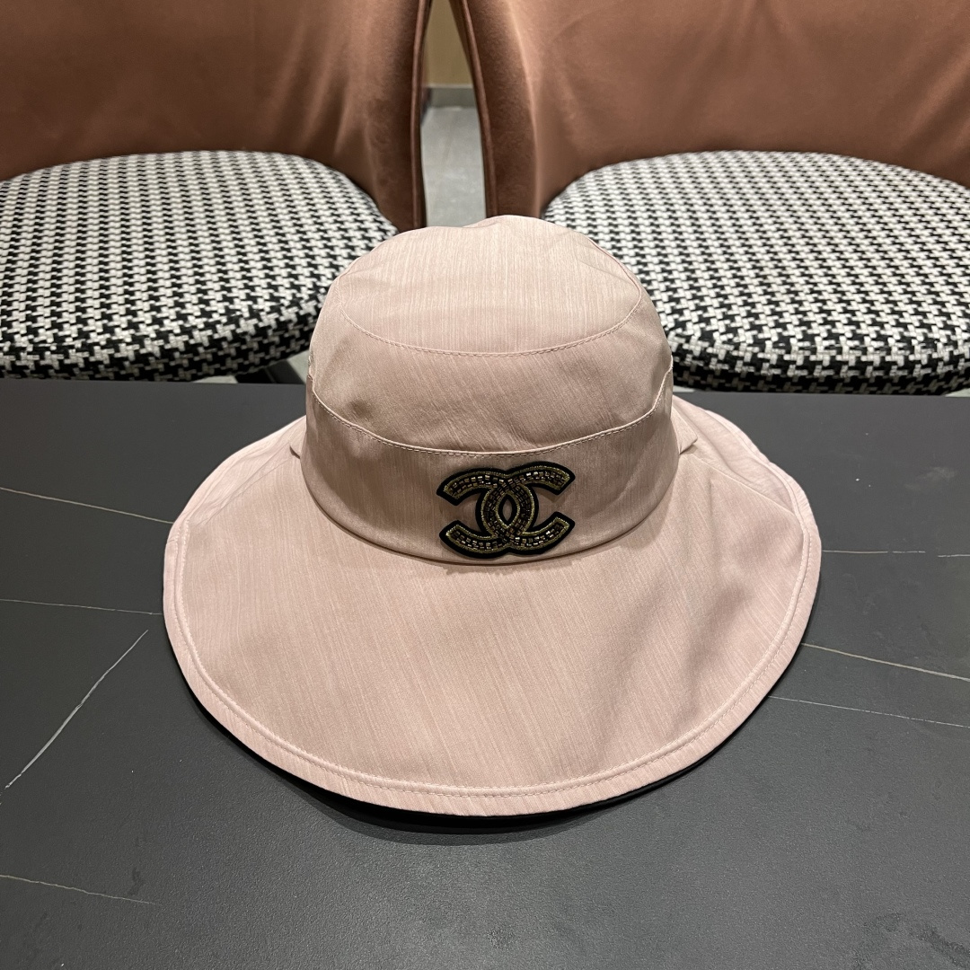💛【CHANEL香奈儿】2025新款新款韩版蝴蝶结渔夫帽女春夏遮阳盆帽显脸小ins大
檐防晒太阳帽子