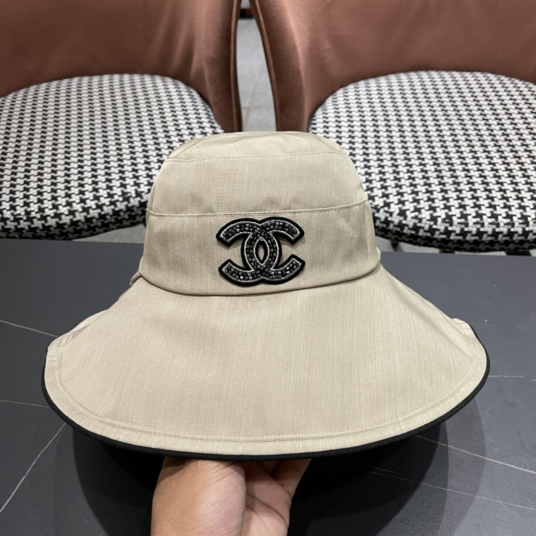 💛【CHANEL香奈儿】2025新款新款韩版蝴蝶结渔夫帽女春夏遮阳盆帽显脸小ins大
檐防晒太阳帽子