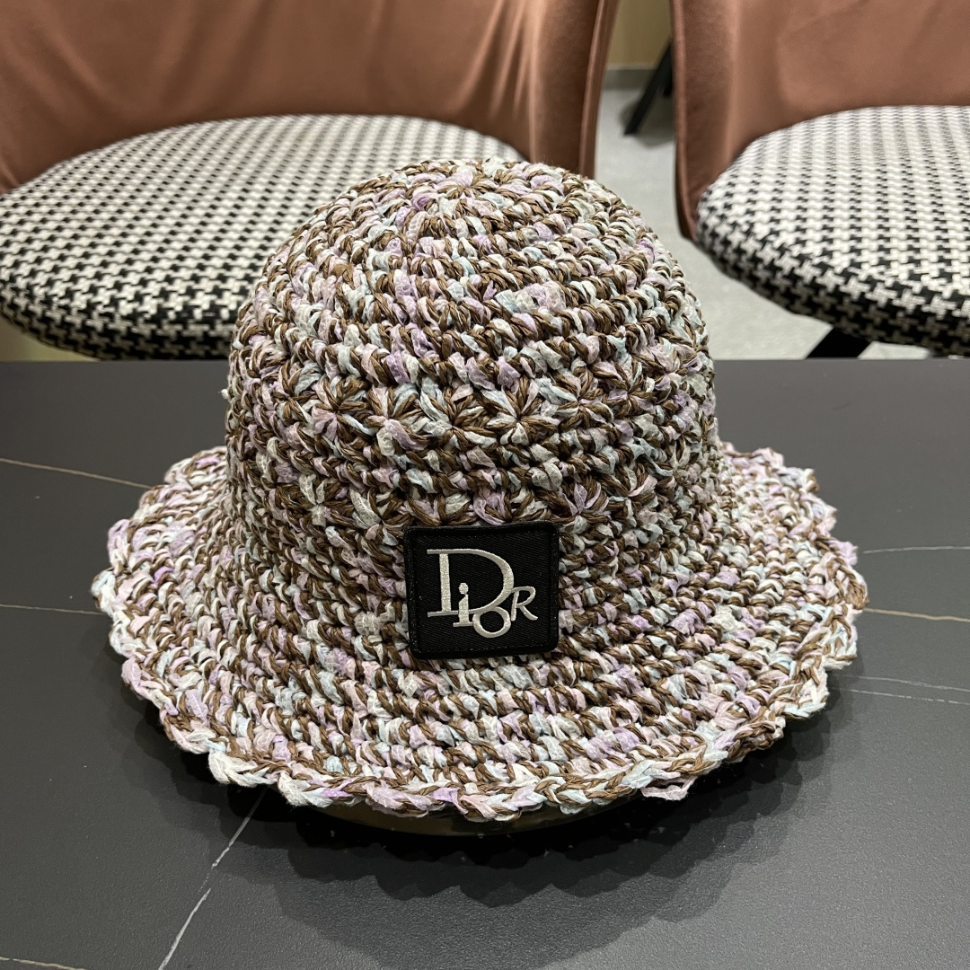 NO:349007,Dior 2025 new small fresh colorful straw woven fisherman hat women summer beach vacation sun protection hat straw hat fisherman hat baseball hat, hat, dior, espadrilles, espadrilles, hats迪奥 2025新款小清新彩色草编渔夫帽子女夏季海边沙滩度假遮阳防晒帽帽子草帽渔夫帽棒球帽,帽子,dior,espadrilles,espadrilles,hats,hat