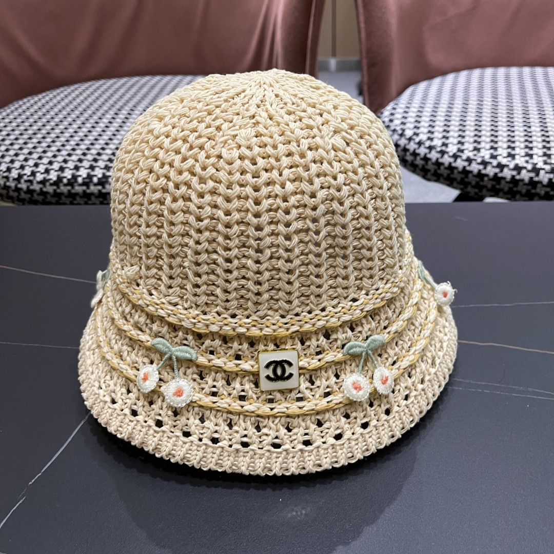 NO:349025,Chanel 2025 hand-woven hollow fisherman hat for women in summer sweet and cute, fake wind sun protection hat breathable basin hat hat straw hat fisherman hat baseball hat, hat, chanel, espadrilles, hats香奈儿2025手工编织镂空渔夫帽女夏季甜美可爱,假风遮阳防晒帽子透气盆帽帽子草帽渔夫帽棒球帽,帽子,chanel,espadrilles,hats,hat