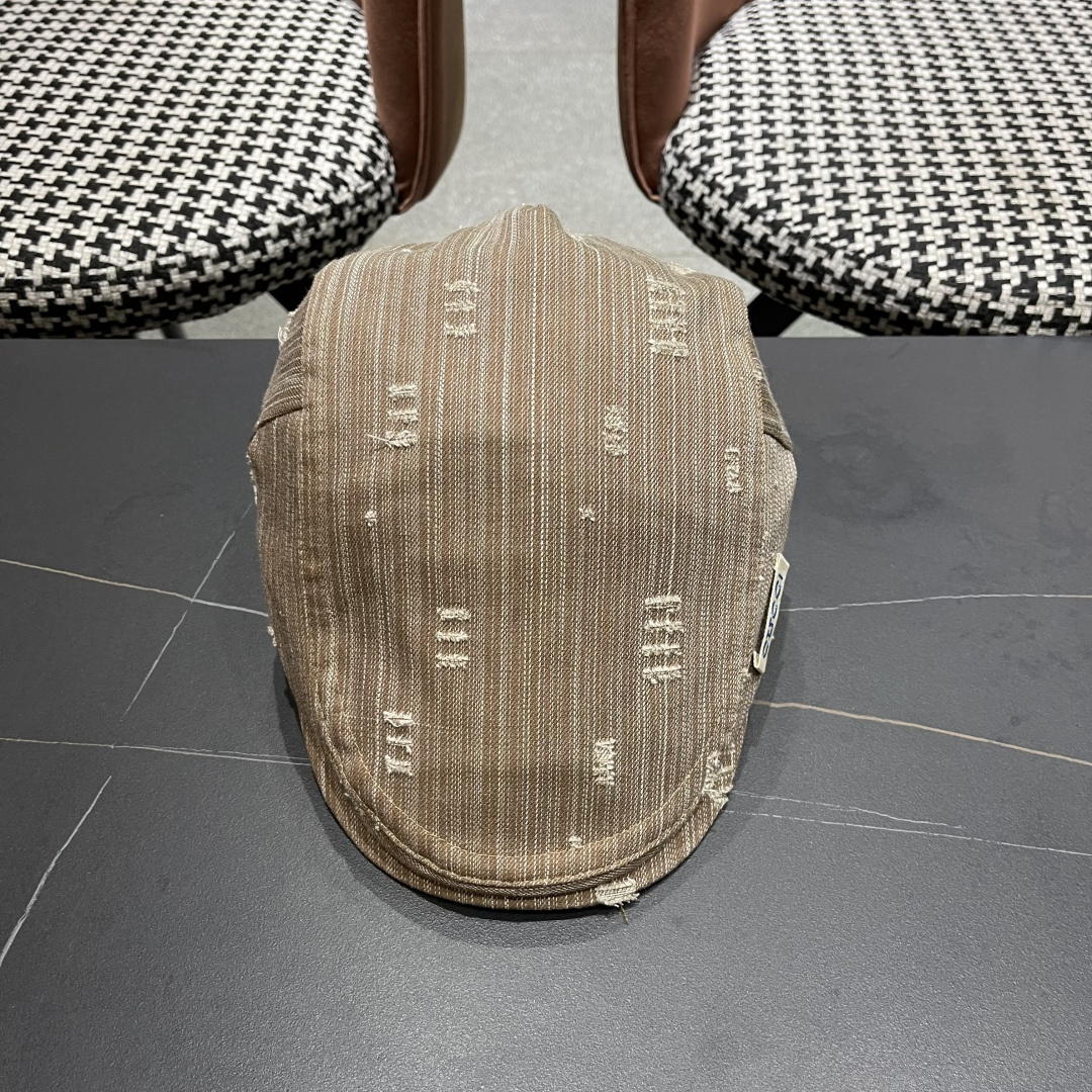  古奇 复古小众前进帽春秋夏季笔款贝雷帽男女品脸小
情侣画家帽遮阳鸭舌