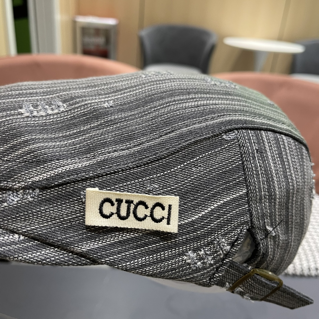  古奇 复古小众前进帽春秋夏季笔款贝雷帽男女品脸小
情侣画家帽遮阳鸭舌