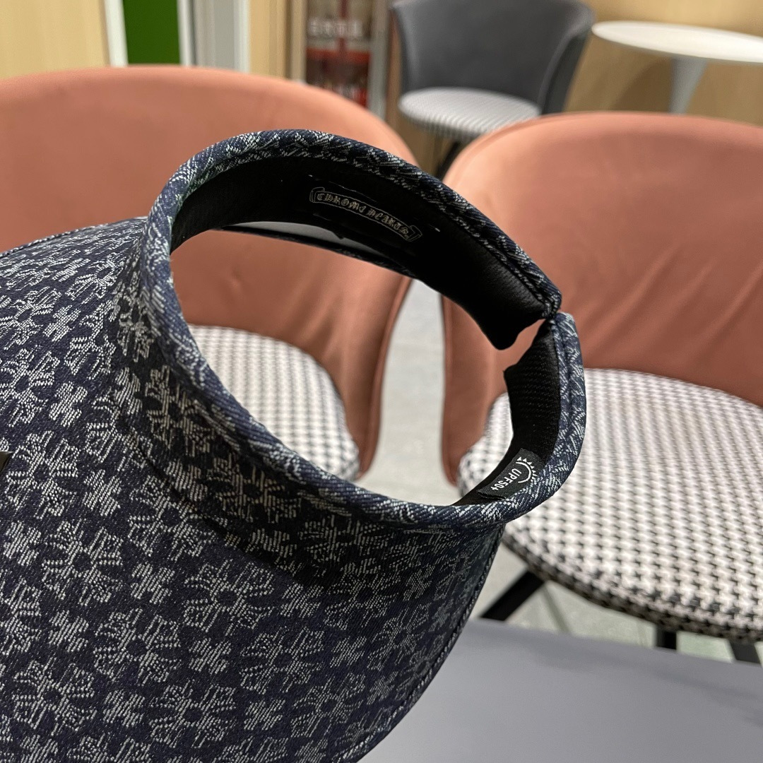  克罗心 2025新款潮牌十字架空顶帽夏季网红同款大檐遮阳帽高级
感显脸小防晒太阳帽