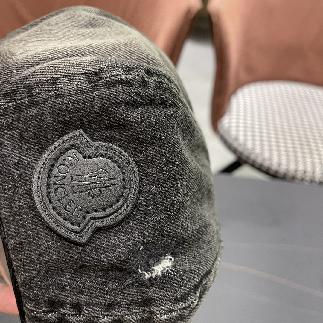  蒙口2025 新款破洞做旧水洗牛仔贝雷帽女日系秋冬复古甜美百搭八角帽