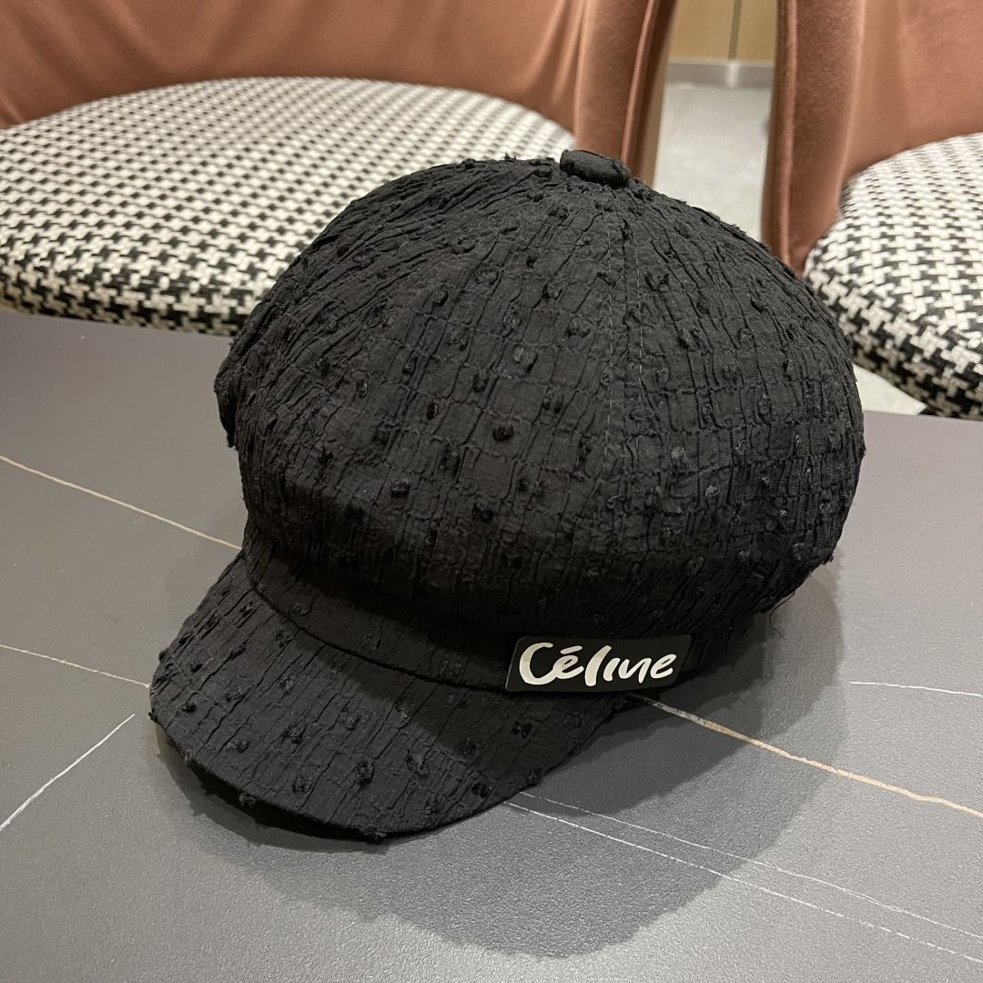  赛琳 2025新款橘子哥哥韩版气质八角贝雷帽女纯色
简约时尚夏季逛街帽子显脸小