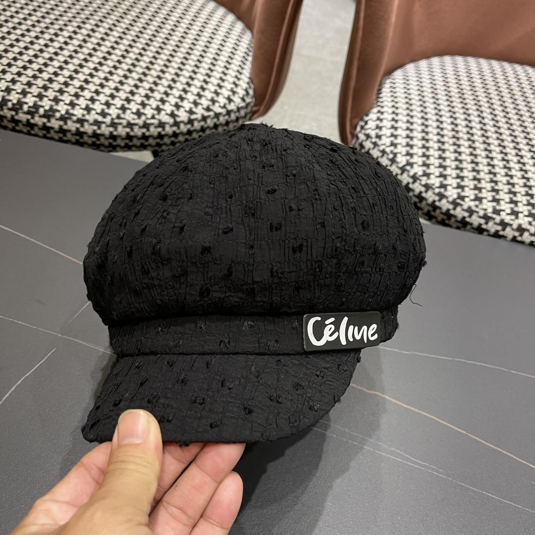  赛琳 2025新款橘子哥哥韩版气质八角贝雷帽女纯色
简约时尚夏季逛街帽子显脸小