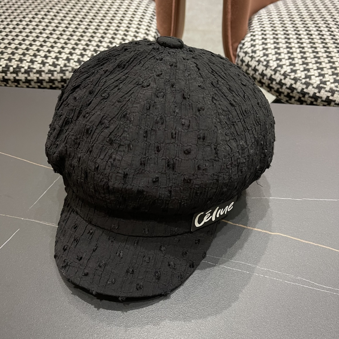  赛琳 2025新款橘子哥哥韩版气质八角贝雷帽女纯色
简约时尚夏季逛街帽子显脸小