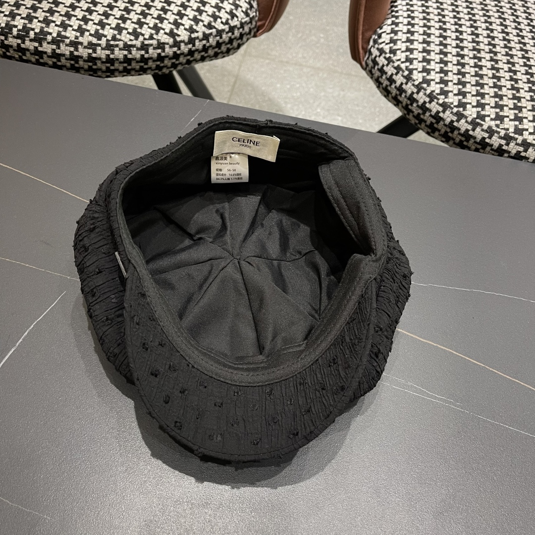  赛琳 2025新款橘子哥哥韩版气质八角贝雷帽女纯色
简约时尚夏季逛街帽子显脸小