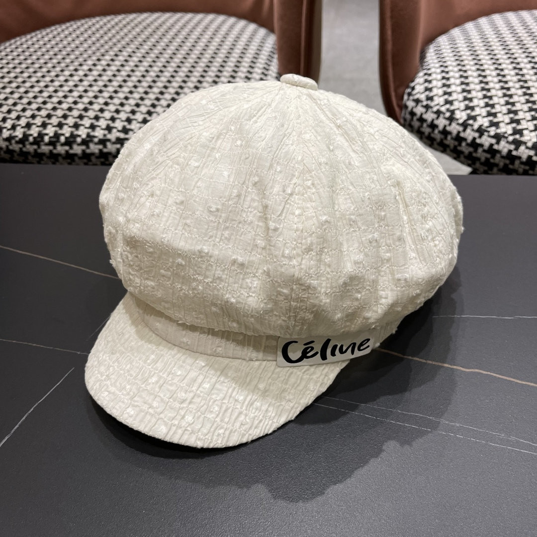  赛琳 2025新款橘子哥哥韩版气质八角贝雷帽女纯色
简约时尚夏季逛街帽子显脸小