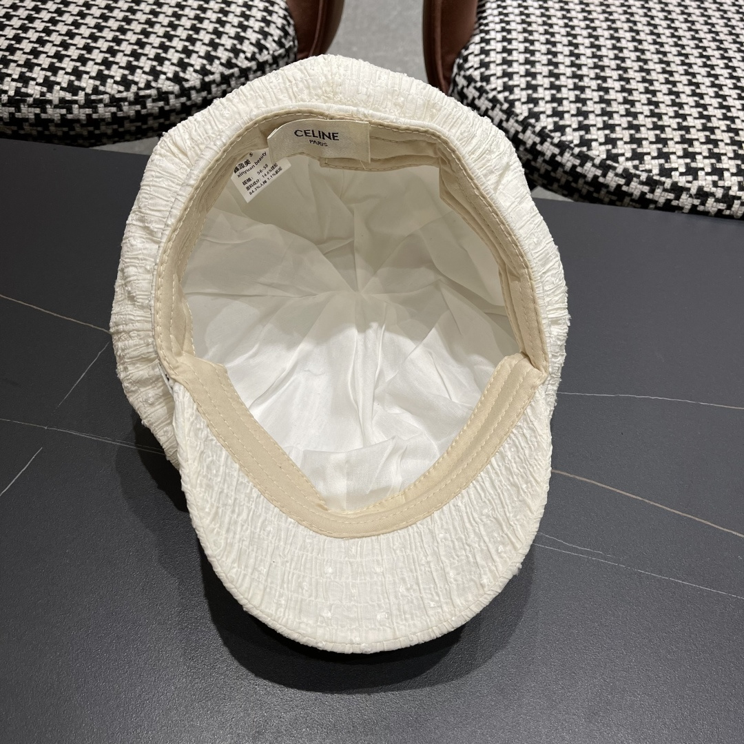  赛琳 2025新款橘子哥哥韩版气质八角贝雷帽女纯色
简约时尚夏季逛街帽子显脸小