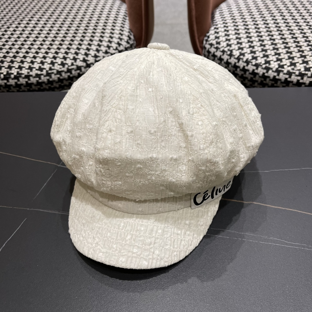  赛琳 2025新款橘子哥哥韩版气质八角贝雷帽女纯色
简约时尚夏季逛街帽子显脸小