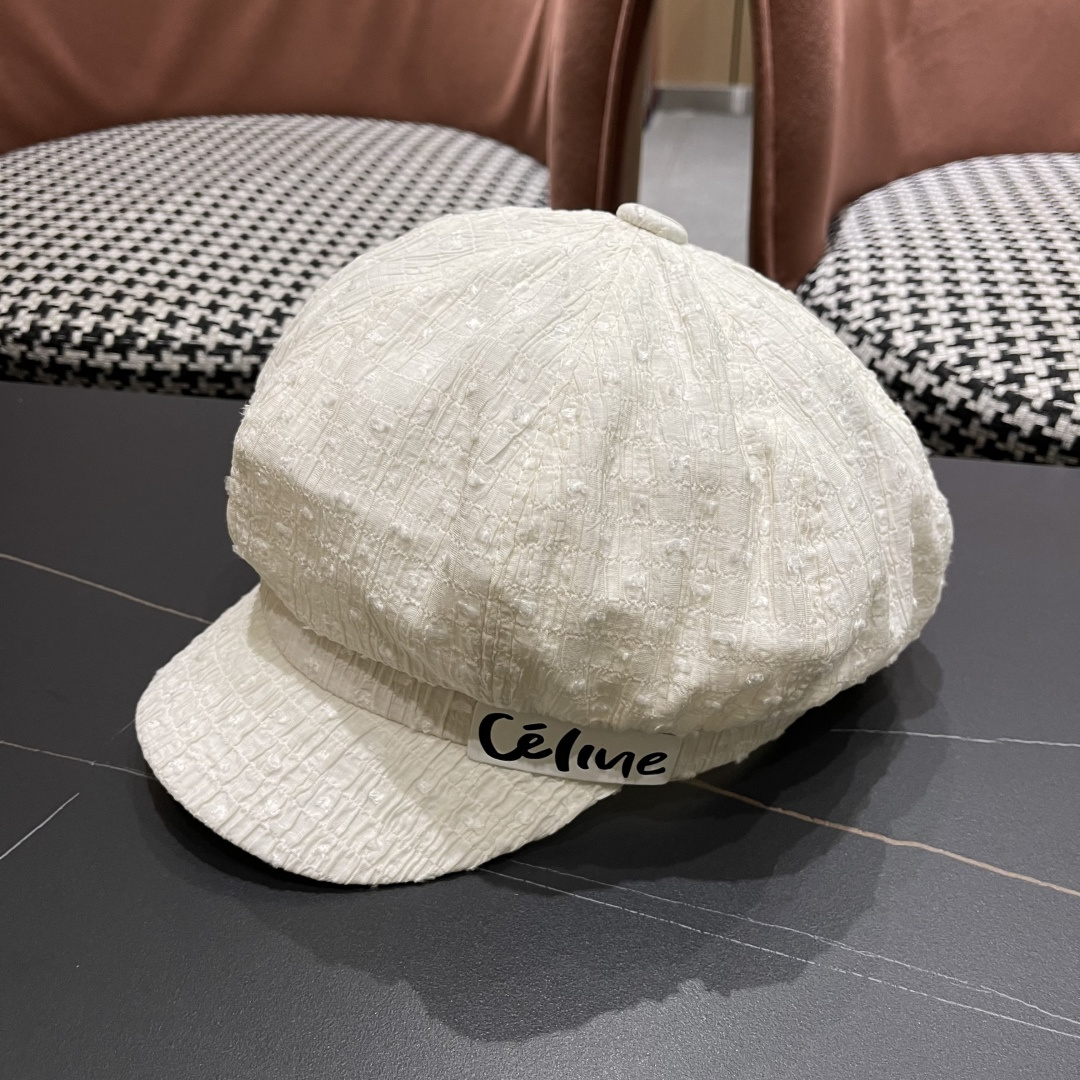  赛琳 2025新款橘子哥哥韩版气质八角贝雷帽女纯色
简约时尚夏季逛街帽子显脸小