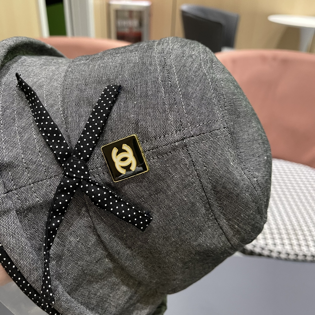  香奈儿 2025新款蝴蝶结卷边渔夫帽子女夏季赫本风气质优雅
礼帽百搭显脸小遮阳盆帽