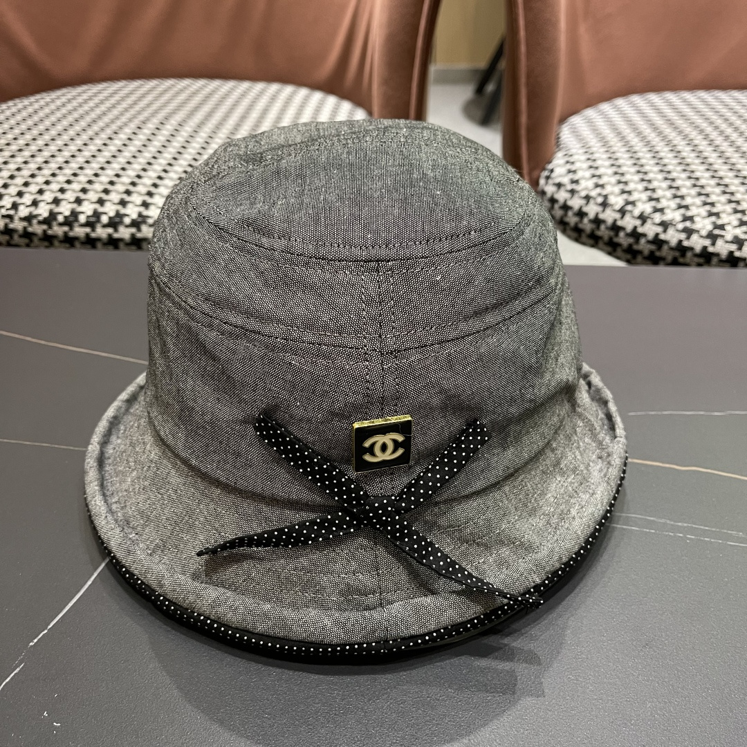  香奈儿 2025新款蝴蝶结卷边渔夫帽子女夏季赫本风气质优雅
礼帽百搭显脸小遮阳盆帽