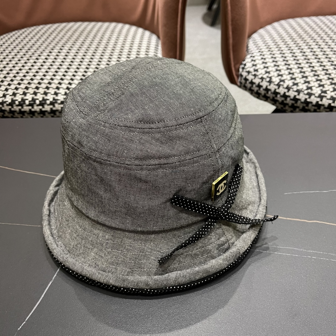  香奈儿 2025新款蝴蝶结卷边渔夫帽子女夏季赫本风气质优雅
礼帽百搭显脸小遮阳盆帽